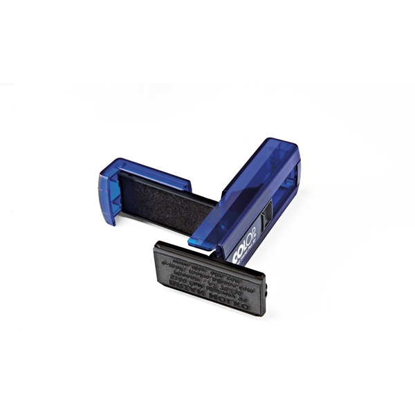 Timbro pocket stamp plus 30 blu indigo 18x47mm autoinchiostrato colop - Z12531