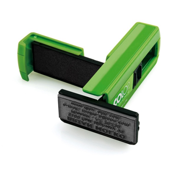 Timbro pocket stamp plus 30 verde 18x47mm autoinchiostrato colop - Z12533