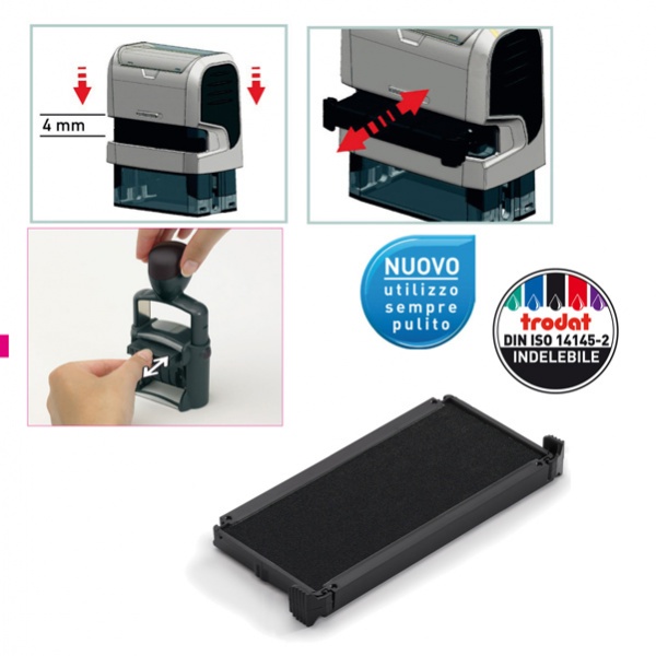 Blister da 2 tamponi 6/4914 nero trodat - Z12728