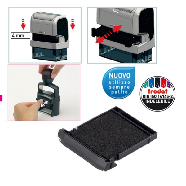 Blister da 2 tamponi 6/9440 nero trodat - Z12730