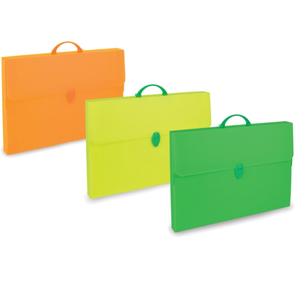 Valigetta polionda Fluo 36,5x56,5 cm dorso 5,5cm colori assortiti - Z12954