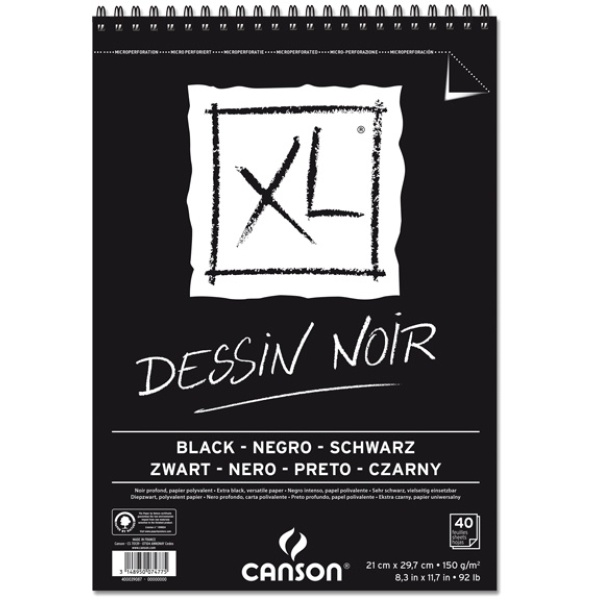 ALBUM XL DESSIN NOIR F.TO A4 150GR 40FG CANSON - Z12970