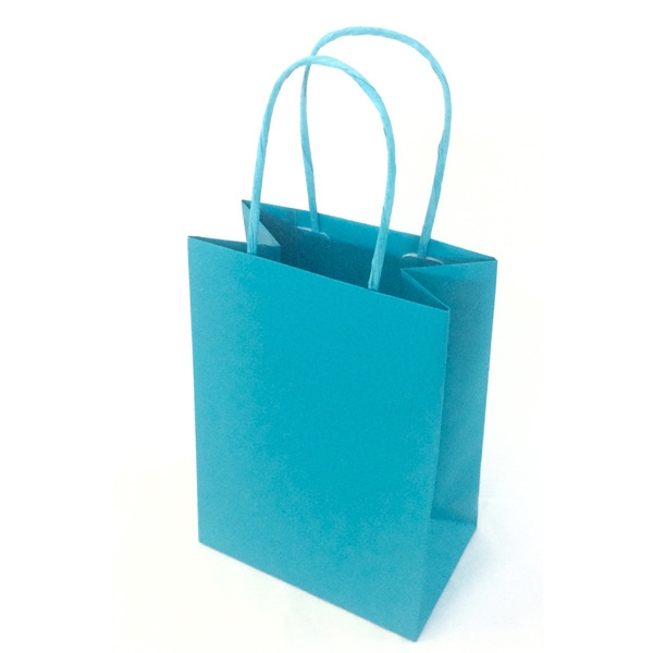 25 shoppers carta kraft 36x12x41cm twisted turchese - Z13084