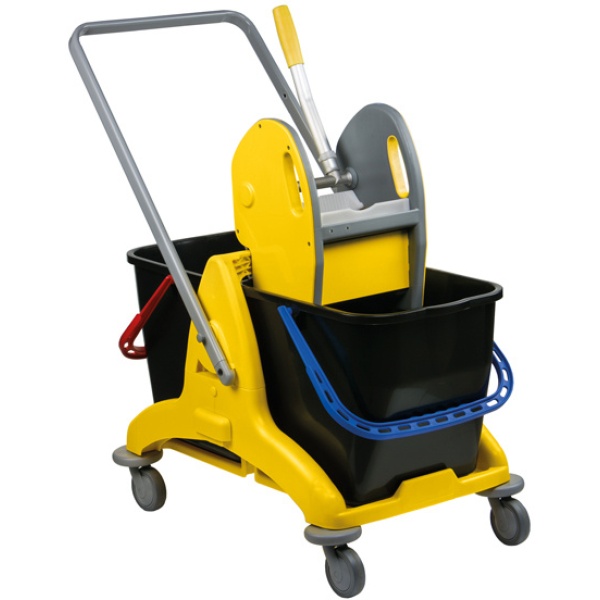 CARRELLO DOPPIA VASCA 25+25LT CON PRESSA PRESSCLEAN - Z13266