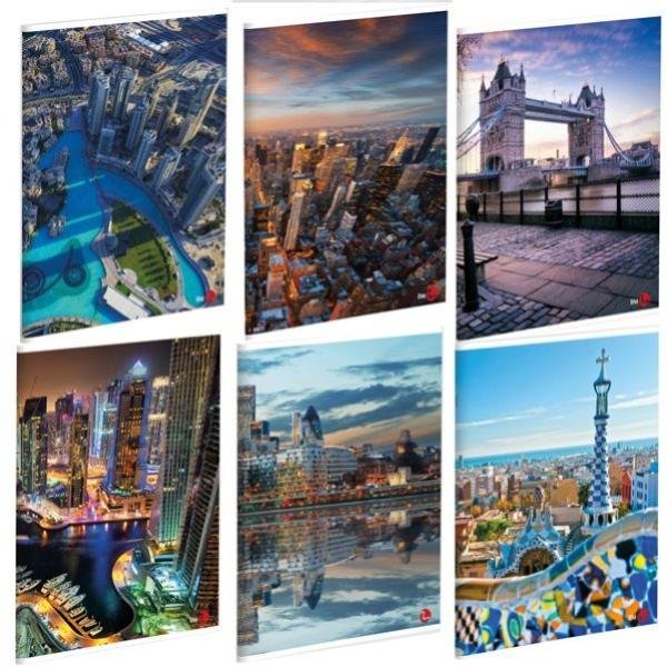 MAXIQUADERNO A4 40FG+2 80GR 4MM C/MARGINE CITTÀ 2018 BM - Z13287