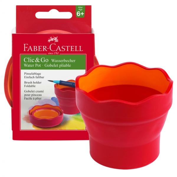 VASCHETTA MULTIUSO CLICK & GO ROSSO FABER CASTELL - Z13413