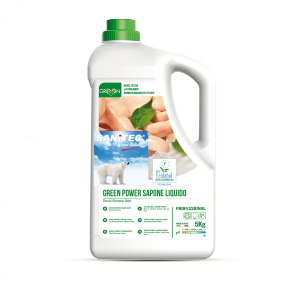 SAPONE LIQUIDO TANICA 5LT GREEN POWER SANITEC - Z13479