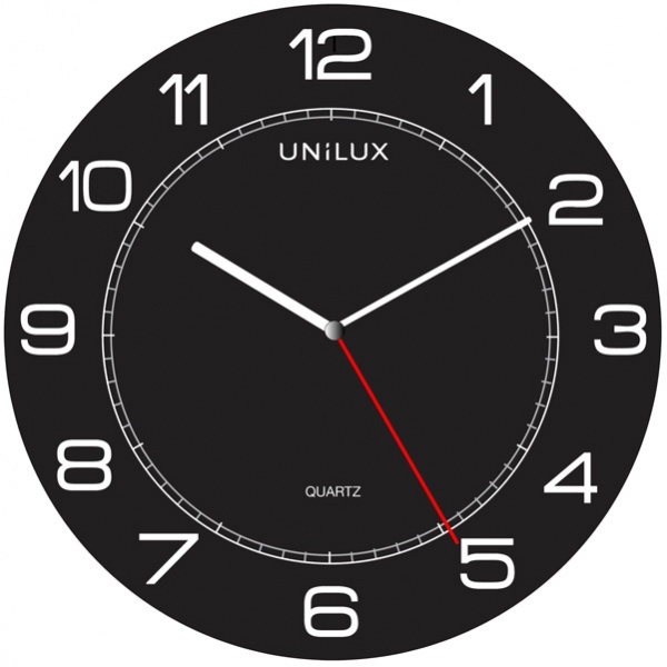 Orologio da parete al quarzo UNILUX Mega Ø 57,5 cm nero - Z13552