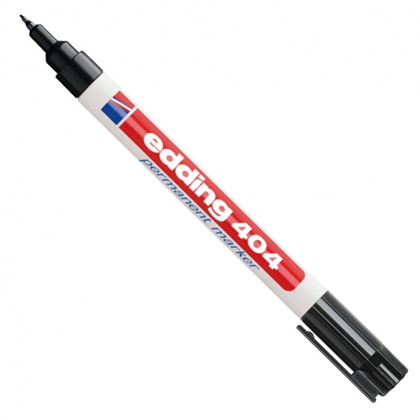 Marcatore permanente extra-fine 404 punta 0,75mm nero Edding - Z13629