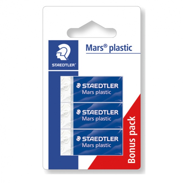 Staedtler PVC FREE, gomma per cancellare, colore bianco, senza pvc, ftalati né lattice, confezione espositore da 20 pezzi, 525 B20
