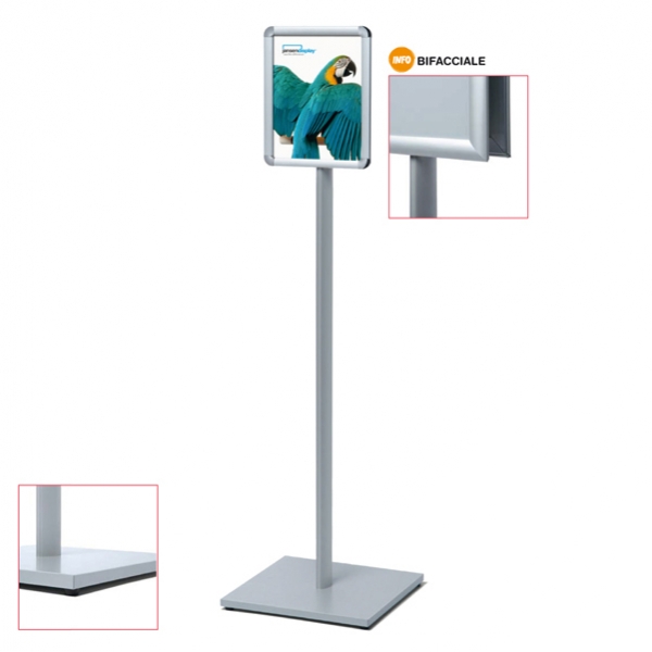 DISPLAY CATCHING POLE STANDARD A4 BIFACCIALE - Z13739