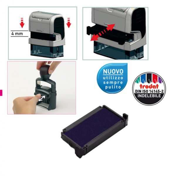 BLISTER DA 3 TAMPONI 6/4910 BLU TRODAT - Z13820