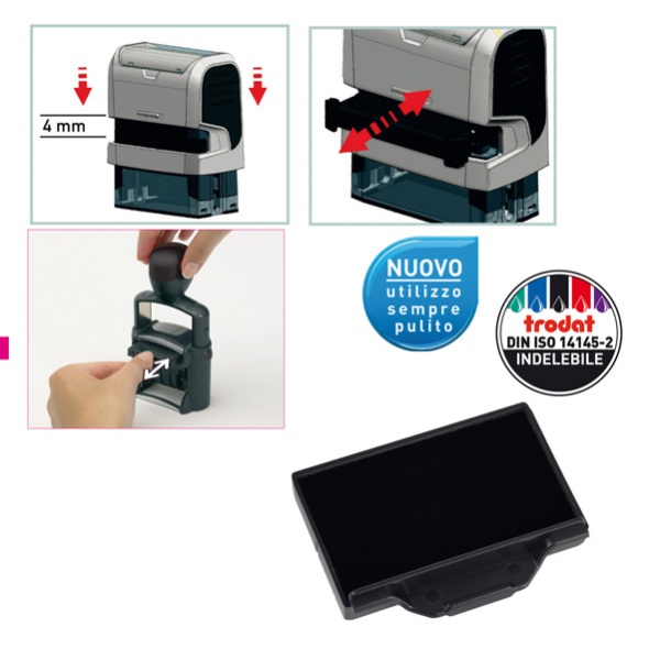 BLISTER DA 3 TAMPONI 6/53 NERO TRODAT - Z13825