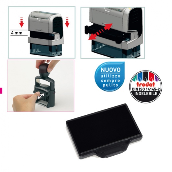 BLISTER DA 3 TAMPONI 6/56 NERO TRODAT - Z13828