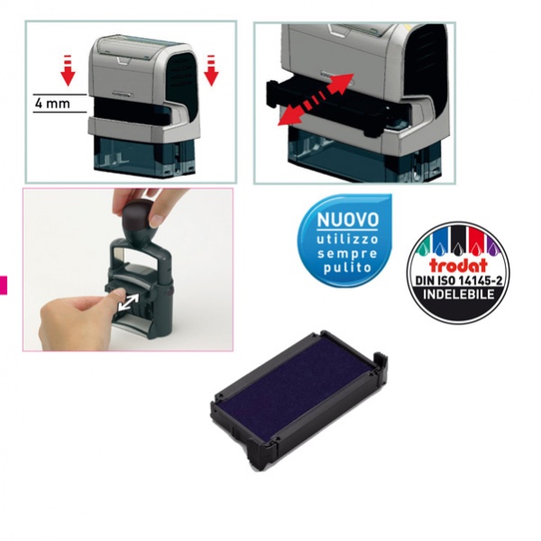 BLISTER DA 3 TAMPONI 6/4911 BLU TRODAT - Z13833