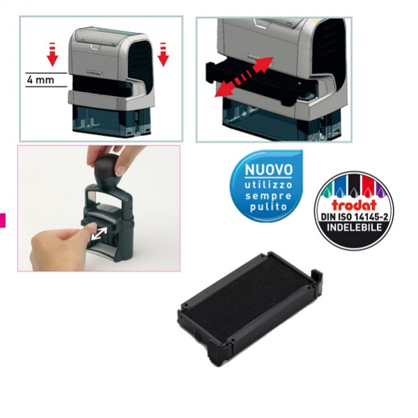 BLISTER DA 3 TAMPONI 6/4910 NERO TRODAT - Z13834