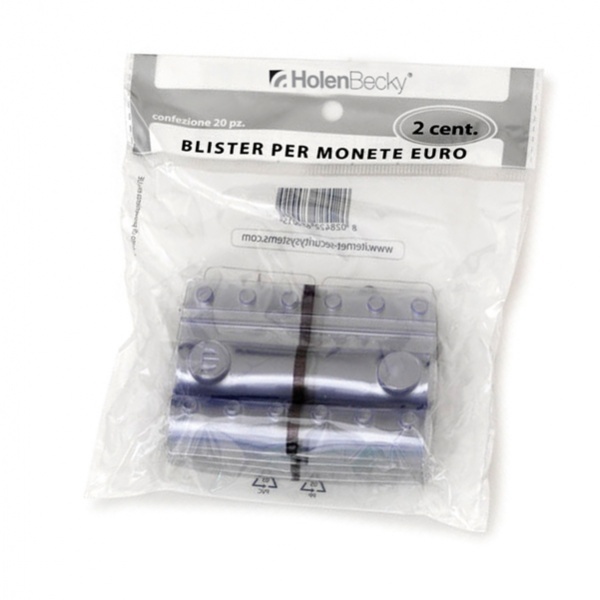Blister Per Monete Da 50 Centesimi - 20 Pezzi, Contenitori Trasparenti Con Fascia Verde - Foto 8