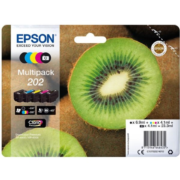 Cartuccia Epson 202 (C13T02E74010) n-c-m-g -nero foto - Z14177