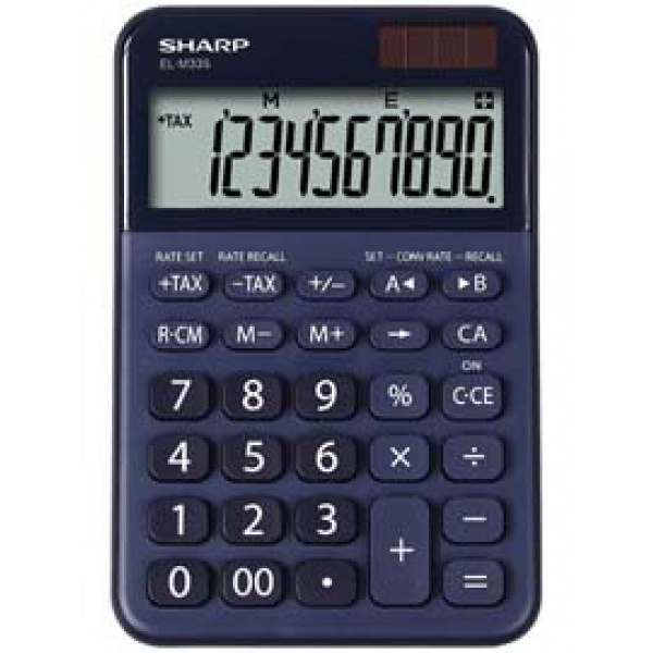 Calcolatrice da tavolo, EL M335 10 cifre, colore blu - Z14630