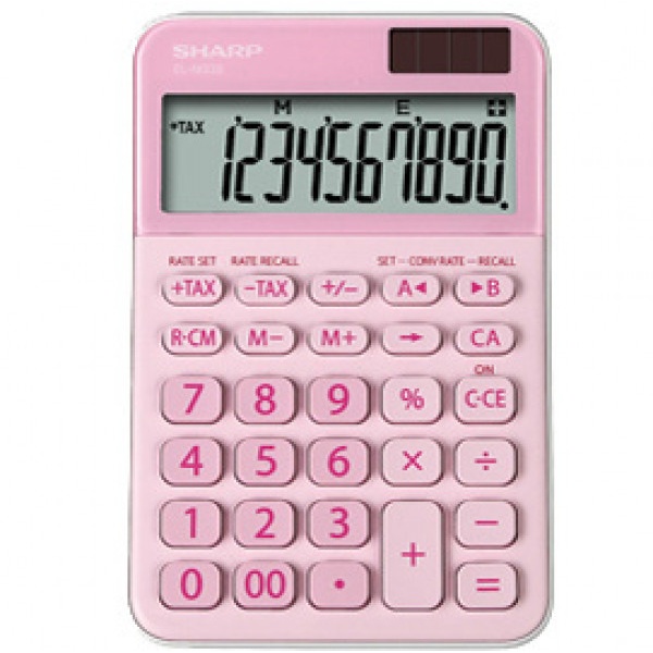 Calcolatrice da tavolo, EL M335 10 cifre, colore rosa - Z14631