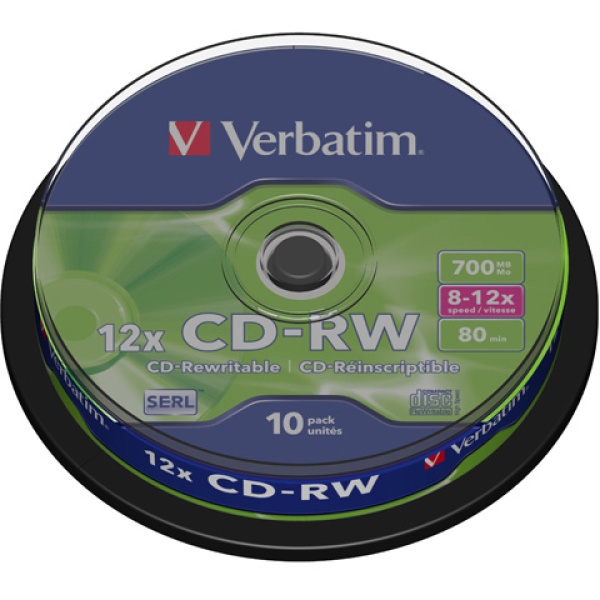 Scatola 10 cd-rw datalifeplus 8x-10x 700mb serigrafato - Z14770
