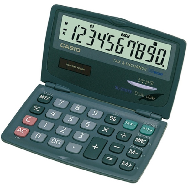 Calcolatrice sl-210 te 10 cifre tascabile casio - Z15245