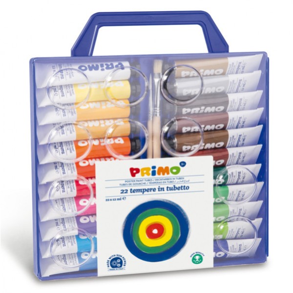 Astuccio 22 tubi tempera 12ml Primo - Z15262