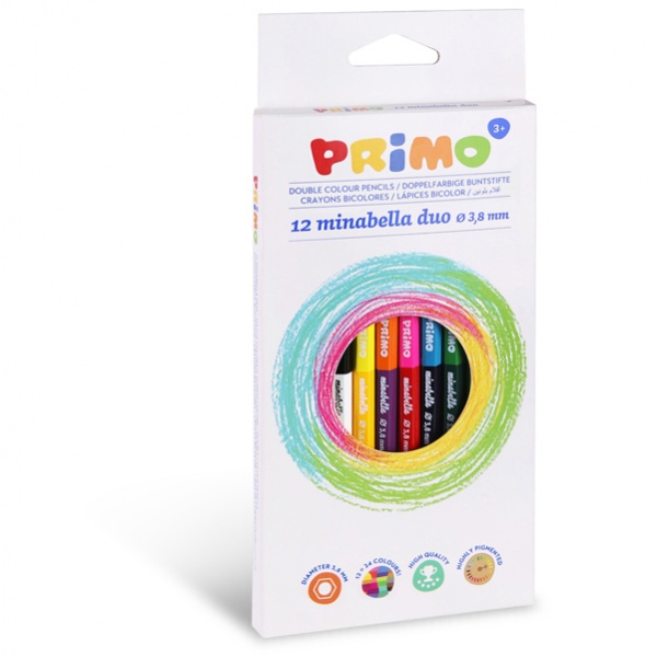 ASTUCCIO 12 MATITE DOPPIOCOLORE DIAM. 3,8MM MINABELLA PRIMO - Z15319