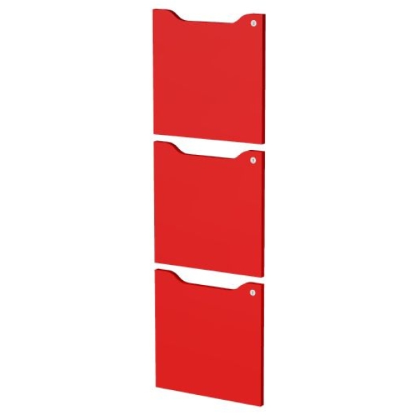 Set 3 ante c/serratura Rosso per casellari Maxi Rainbow - Z15389 - rosso
