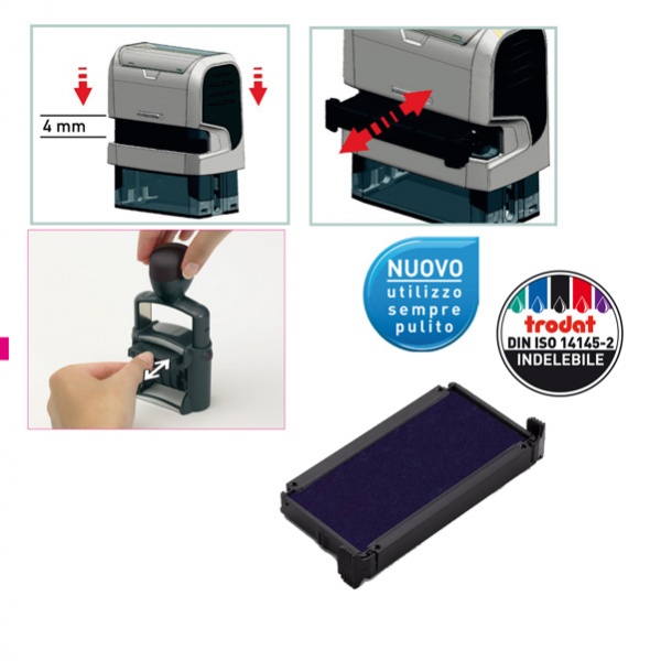 BLISTER DA 3 TAMPONI 6/4912 BLU TRODAT - Z15433