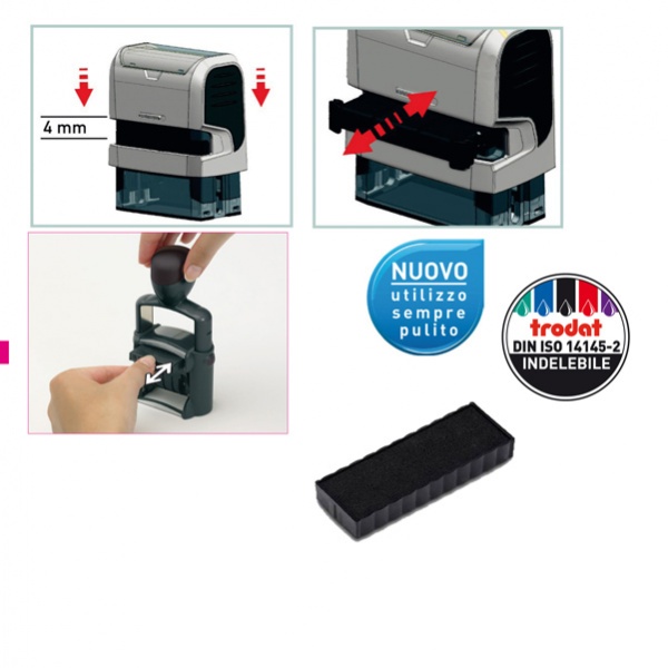 BLISTER DA 3 TAMPONI 6/4817 NERO TRODAT - Z15437