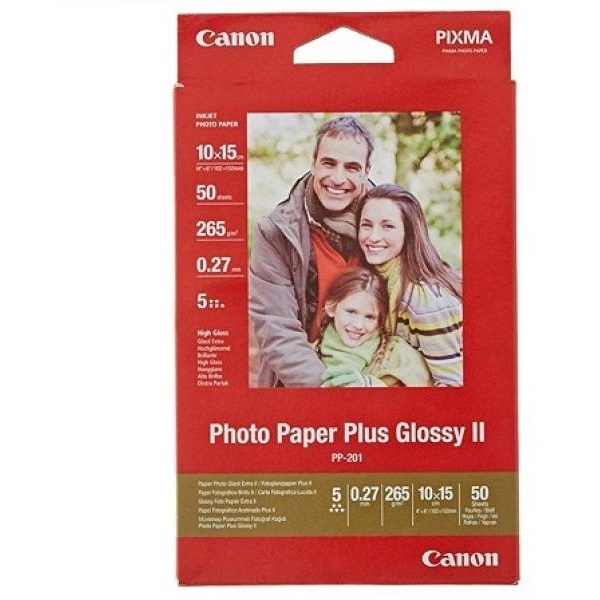CANON CARTA FOTOGRAFICA PLUS GLOSSY PP-201 10x15cm 5 fogli - Z15590