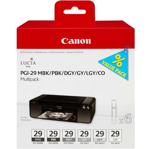 Serbatoio Canon PGI-29 MBK/PBK/DGY/GY/LGY/CO (4868B018) 6 colori - Z15604