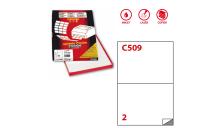 Etichette adesive Markin - 210x148,5 mm - Nr. etichette / foglio 2 - X210C509 (conf.100)
