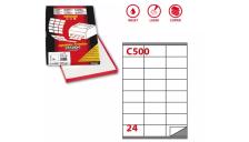 Etichette adesive Markin - 70x36 mm - Nr. etichette / foglio 24 - X210C500 (conf.100)