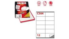 Etichette adesive Markin - 105x48 mm - Nr. etichette / foglio 12 - X210C504 (conf.100)