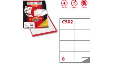Etichette adesive Markin - Nr. etichette / foglio 8 - X210C502 (conf.100)