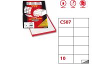 Etichette adesive Markin - 105x59 mm - Nr. etichette / foglio 10 - X210C507 (conf.100)