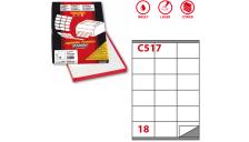 Etichette adesive Markin - 70x48 mm - Nr. etichette / foglio 18 - X210C517 (conf.100)