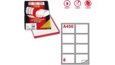 Etichette adesive Markin - 99,1x67,7 mm - Nr. etichette / foglio 8 - X210A450 (conf.100)