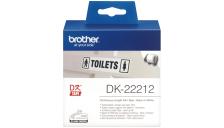 Rotolo etichette Brother DK22212 nero-bianco - 145769
