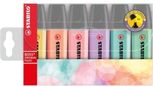 Astuccio in plastica Evidenziatore Stabilo Boss Original - assortiti pastel - 70/6-2 (conf.6)