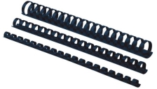 Dorsi plastici a 21 anelli Fellowes - 14 mm - 100 fogli - nero - 5346907 (conf.100)