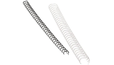 Dorsi metallici a 34 anelli Fellowes - 8 mm - 60 fogli - bianco - 53258 (conf.100)