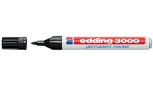 Marcatore permanente 3000 e 3300 Edding - punta tonda - Tratto 1,5 -3 mm - nero - 4-3000001