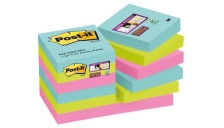 Foglietti Post-it&reg; Super Sticky Miami  - assortiti a tema Miami - 47,6x47,6 mm - 622-12SS-MIA (conf.12)