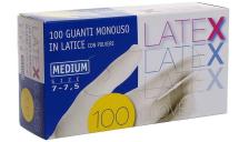 Guanti in lattice Icoguanti - Latex - M - DPI 1 cat. - bianco - esl / m (conf.100)