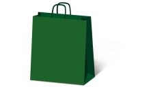 Borse In Carta Con Manico Ritorto Rex Sadoch - Verde Scuro - 26X12X36 Cm - Sdf26/560 (Conf.25)