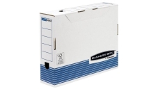 Sistema Di Archiviazione Bankers Box System Fellowes - Contenitore Archivio A4 Dorso 8 Cm - A4 - 32,7X8,5X26,5 Cm - Aletta Di Chiusura - 0026401 (Conf.10)