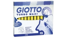 Pennarelli Turbo Giotto - Turbo Maxi punta larga - 1-3 mm - giallo - 456002 (conf.12)